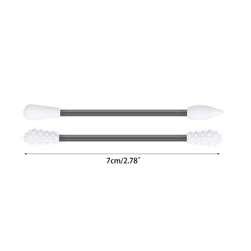 

Reusable Cotton Swabs brush Count Safety Washable Silicone Swabs Double Tipped Silicone Cotton Buds with Portable Cases