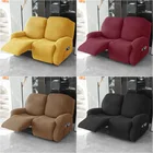 Флисовый чехол для кресла, эластичное кресло для отдыха на 1 или 2 места, защита мебели, эластичный боковой карман