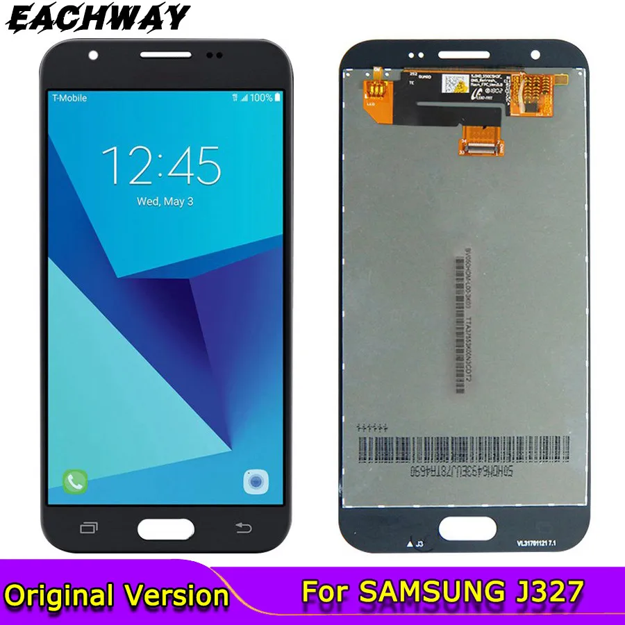 Для SAMSUNG GALAXY J327 LCD J3 Prime 2017 Emerge 2 й дисплей сенсорный экран в сборе Замена для 5 0