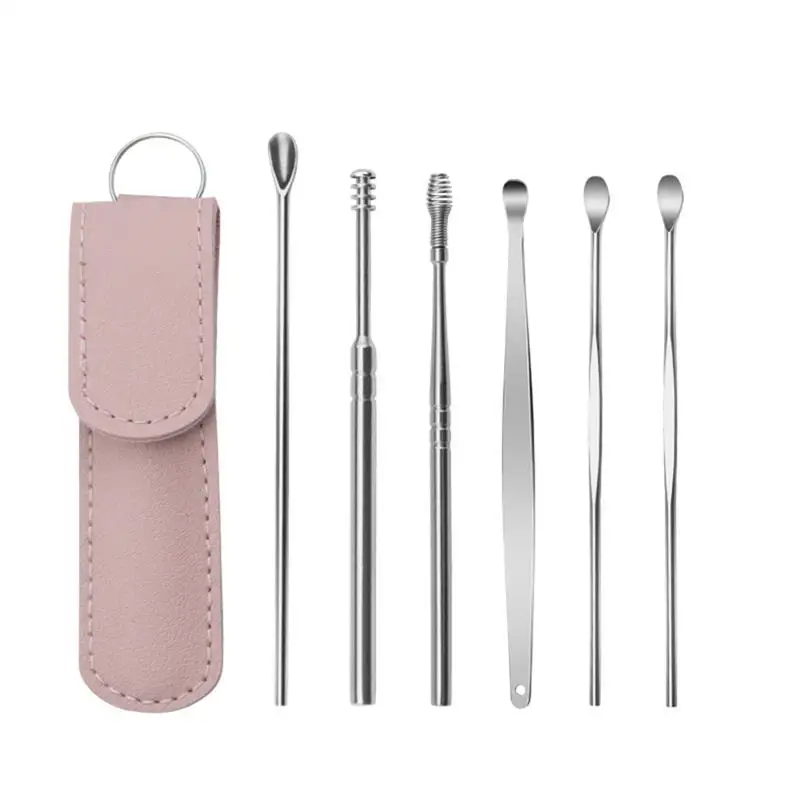 

Набор инструментов для чистки пружинного ушного воска, набор для удаления ушного воска, ложка из нержавеющей стали для чистки Ушная кюрета