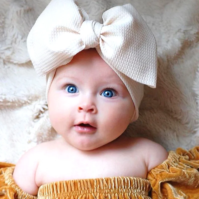 Широкая повязка на голову с большим бантом для девочек Bebes Хлопковая нейлоновым