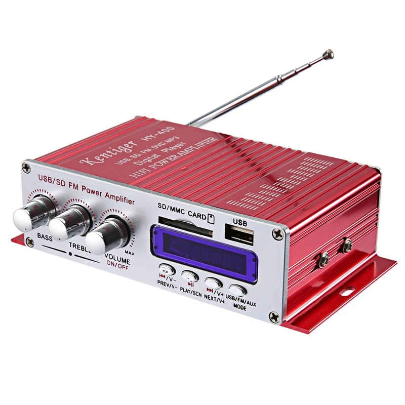 Автомобильный стереоусилитель Kentiger Hy-400 Hi-Fi радио mp3-колонка с Fm-дисплеем мощный
