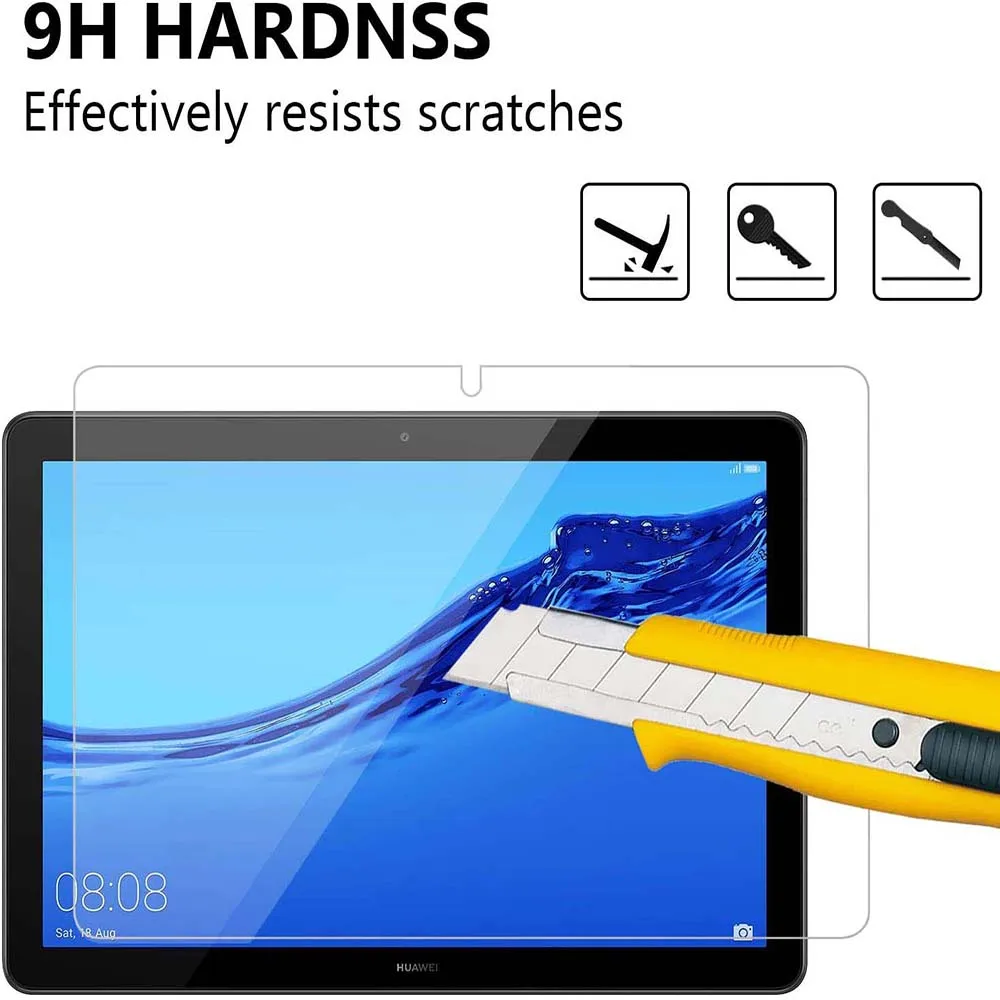 

Screen Protector Film for Huawei Mediapad T5 10, 9H Tempered Glass AGS2-W09 / L09 / L03 / W19 9H 10.1 '' for Tablet