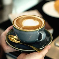 european ceramic coffee cup saucer latte cappuccino mug expresso cup home cafe teacup coffeeware set 90220320ml