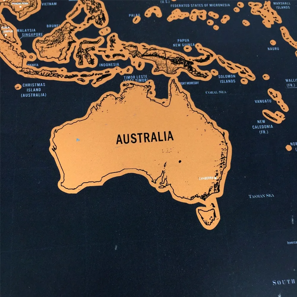 1 шт. Роскошная Карта Персонализированная карта мира мини скретч-фольга слой