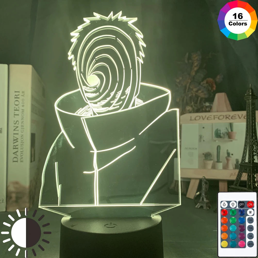 3D японский аниме персонажи СВЕТОДИОДНЫЙ Ночник светильник сенсорный пульт