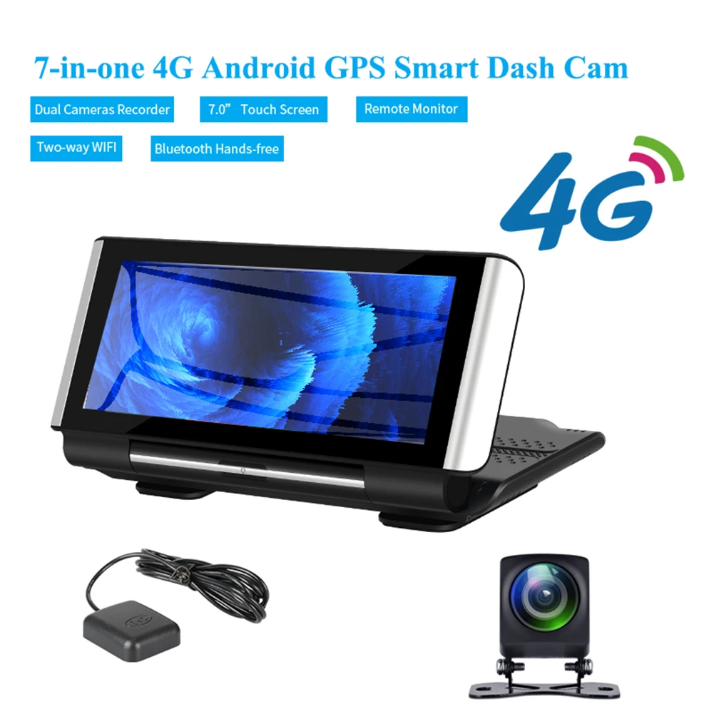 Автомобильный видеорегистратор с сенсорным экраном 7 &quotFHD 1080P Android GPS навигация ADAS