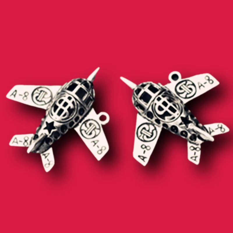 5 шт посеребренные A-8 самолет модели подвесок Ретро Колье металлические