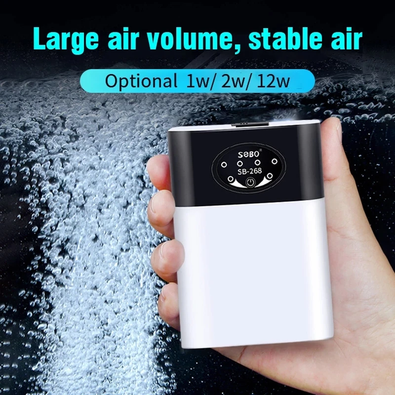 Aquarium Air Pump Fish Tank AC/DC 8800mAH Ultra Low Noise Mini Compressor Oxygen USB Charging Outside Go fishing Camping |