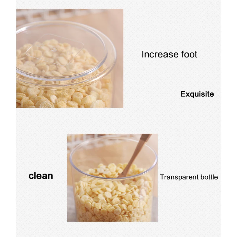 storage box Storage tanks Multi-capacity plastic food kitchen containers Transparent Sealed Cans snacks dried fruits multigrain | Дом и сад