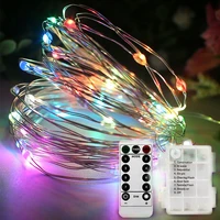 fairy string lights 8 modes 33 feet 100 led with battery christmas wedding timer control operated waterproof copper wire twinkle