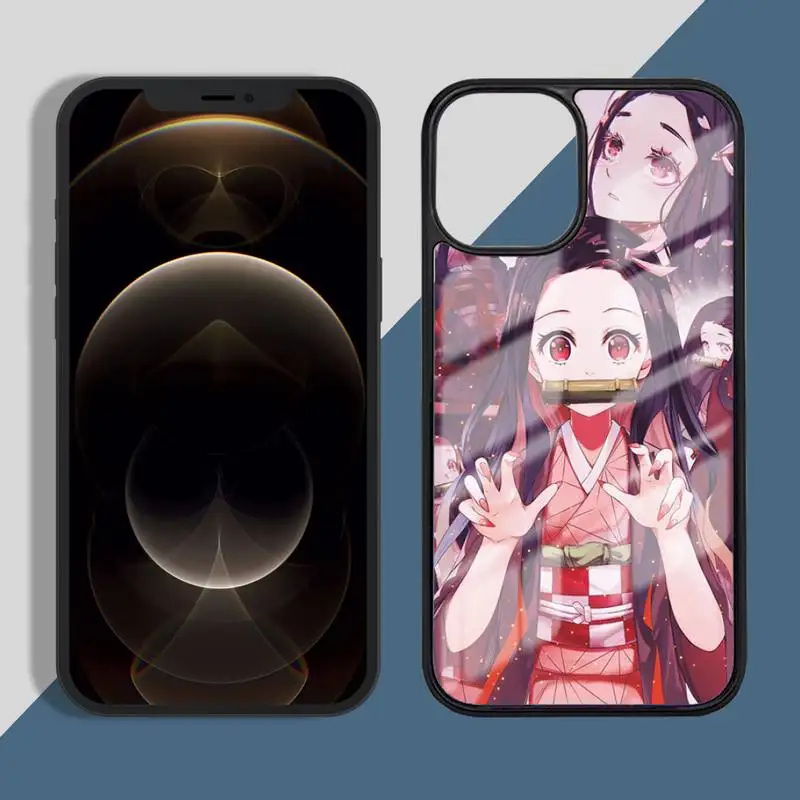 

Demon Slayer Anime Kimetsu No Yaiba Phone Case TPU+PC For iPhone X XR XS 11 12 mini Pro MAX 7 8 Plus