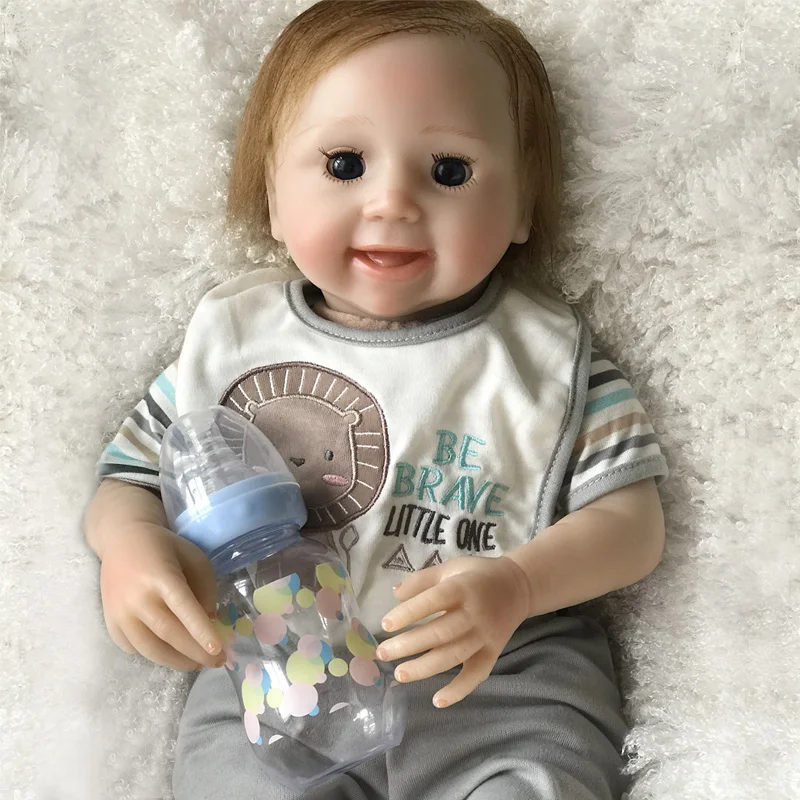 

50cm soft Body silicone Reborn Babies Doll playmate Toy Lifelike New born boy alive Baby Doll Bonecas Bebe reborn menino