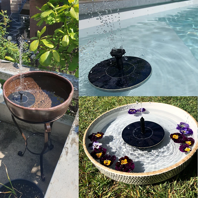 Мини фонтан для воды на солнечной батарее эко пруд водопад садовое украшение
