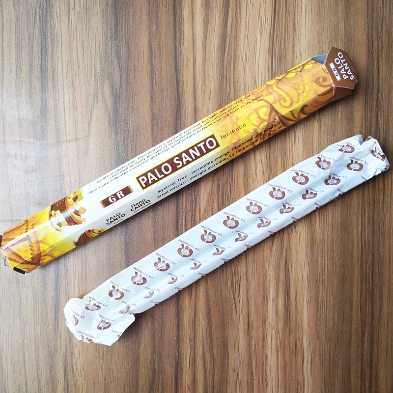 PALO SANTO 1box Один пакет индийской Королевский светло-голубой палочки с ладаном 20 шт./кор. ароматизатор для дома Стик искусственный запах горения для здорового тренажерного зала - Аромат: PALO SANTO 1box