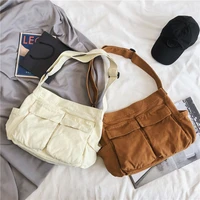 womens tote bag canvas shoulder bags 2021 girl shopper fashion casual new tooling style solid color large capacity eco handbags