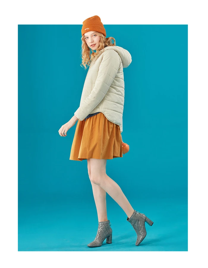 Giordano Женское пальто женское однотонное пальто с капюшоном Think Zipper Fly Abrigos Mujer Invierno Soild color Casaco Feminino 05379656
