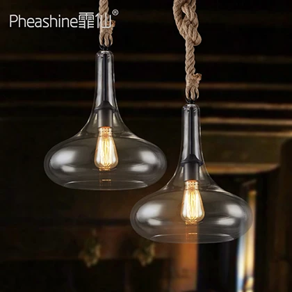 Скандинавский ресторан ретро промышленный Стиль Бар стеклянная люстра