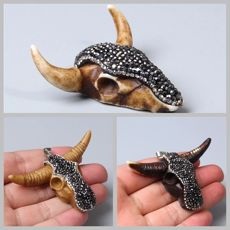 Подвеска В Форме Головы Быка из кубического циркония мужской кулон в форме