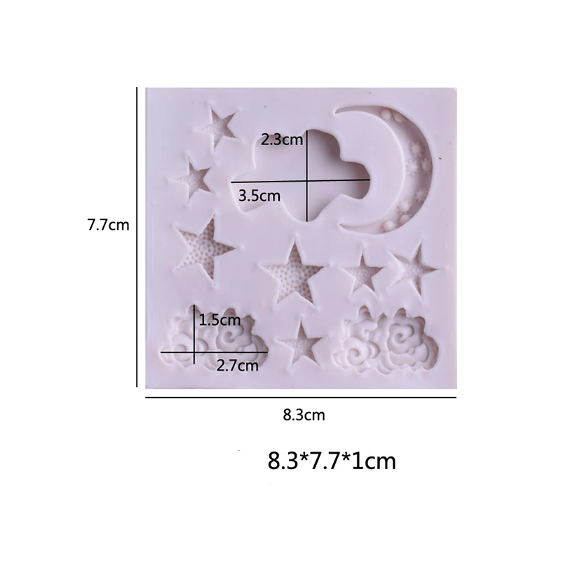 

Star Moon Shape Silicone DIY Fondant Cake Mold Gummy Chocolate Mold Baking Appliance Silicone Cake Mold Decorating Tools