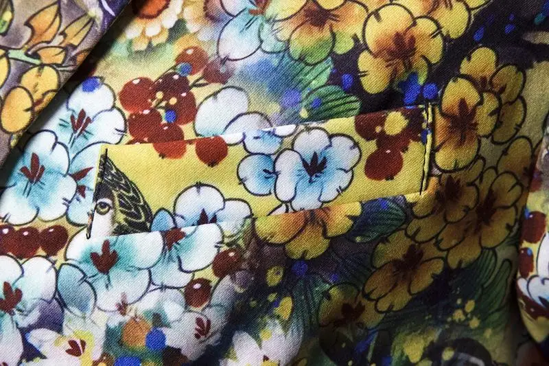 

Blazer Jacket for Man Flower and Bird 3D digital Print Men Blazer Floral Stage Costume Unique design Mens Suits Coats