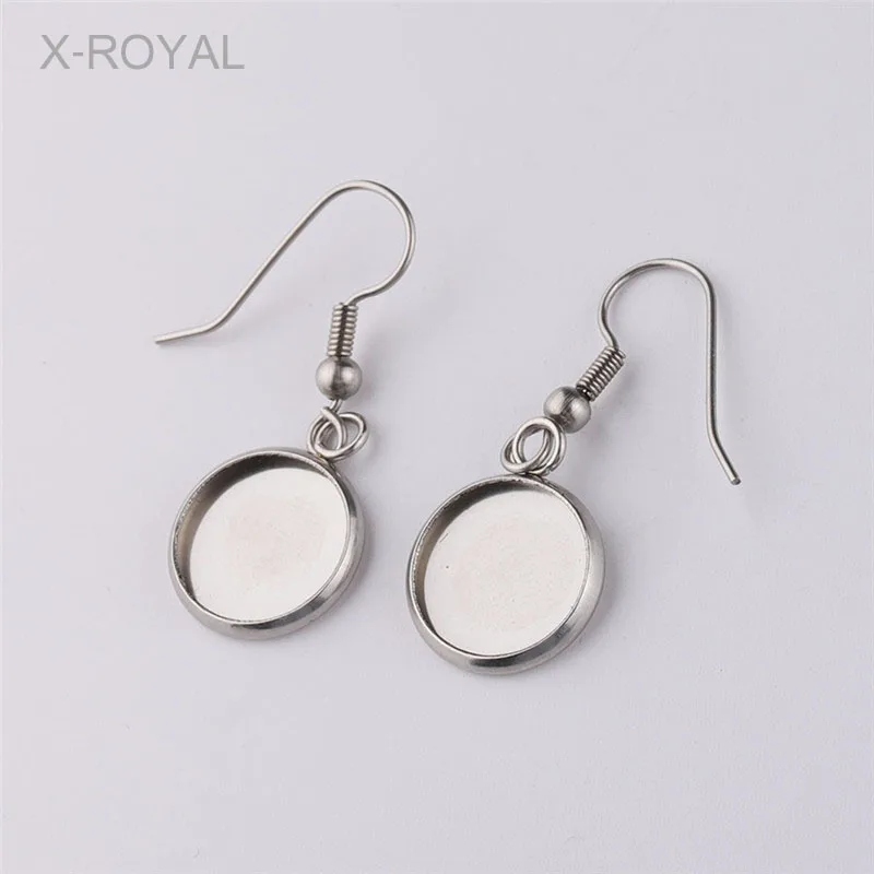 X ROYAL 20 шт./партия серьги из нержавеющей стали крючки круглый сердце капли воды