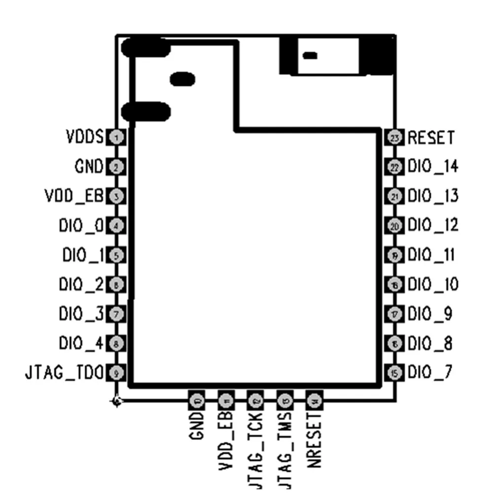 CC2640R2F беспроводной модуль Bluetooth 5 0 ультра малый размер и низкое энергопотребление