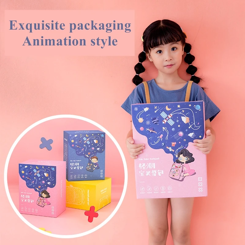 Unisex School Backpack Cute Book Bag for Girls Boys Large and Lightweight Personality Diy Cartoon Kindergarten Schoolbag