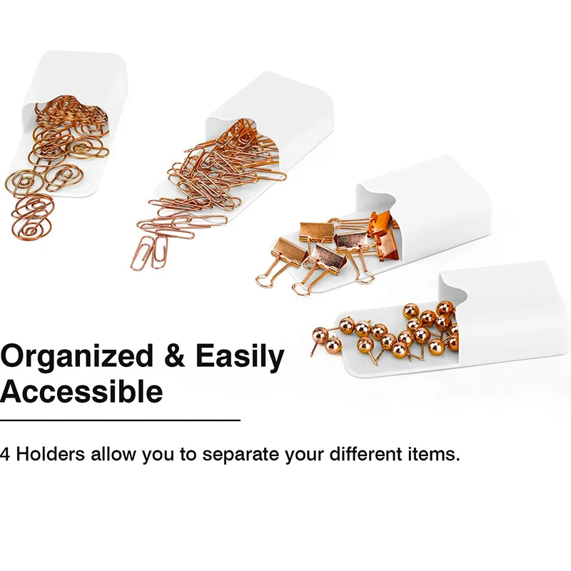 

(4 Pack)Pen/Dry Erase Marker Storage Organizer for Home Refrigerator, Office Glass Whiteboard Other Magnetic Surfaces