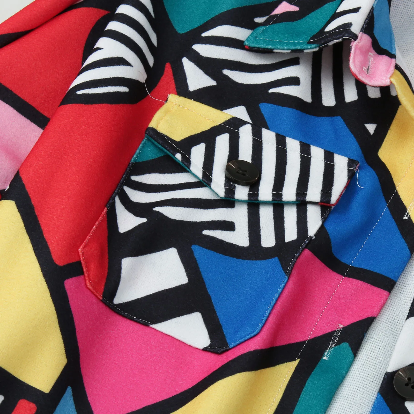 Куртка мужская осенне-зимняя на пуговицах с принтом батальных размеров |