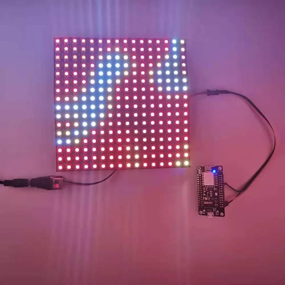 DIY GyverLamp kit 16x16 Matrix WS2812B 5V RGB 5050SMD цифровая Гибкая панель 8x32 256 пикселей гибкая