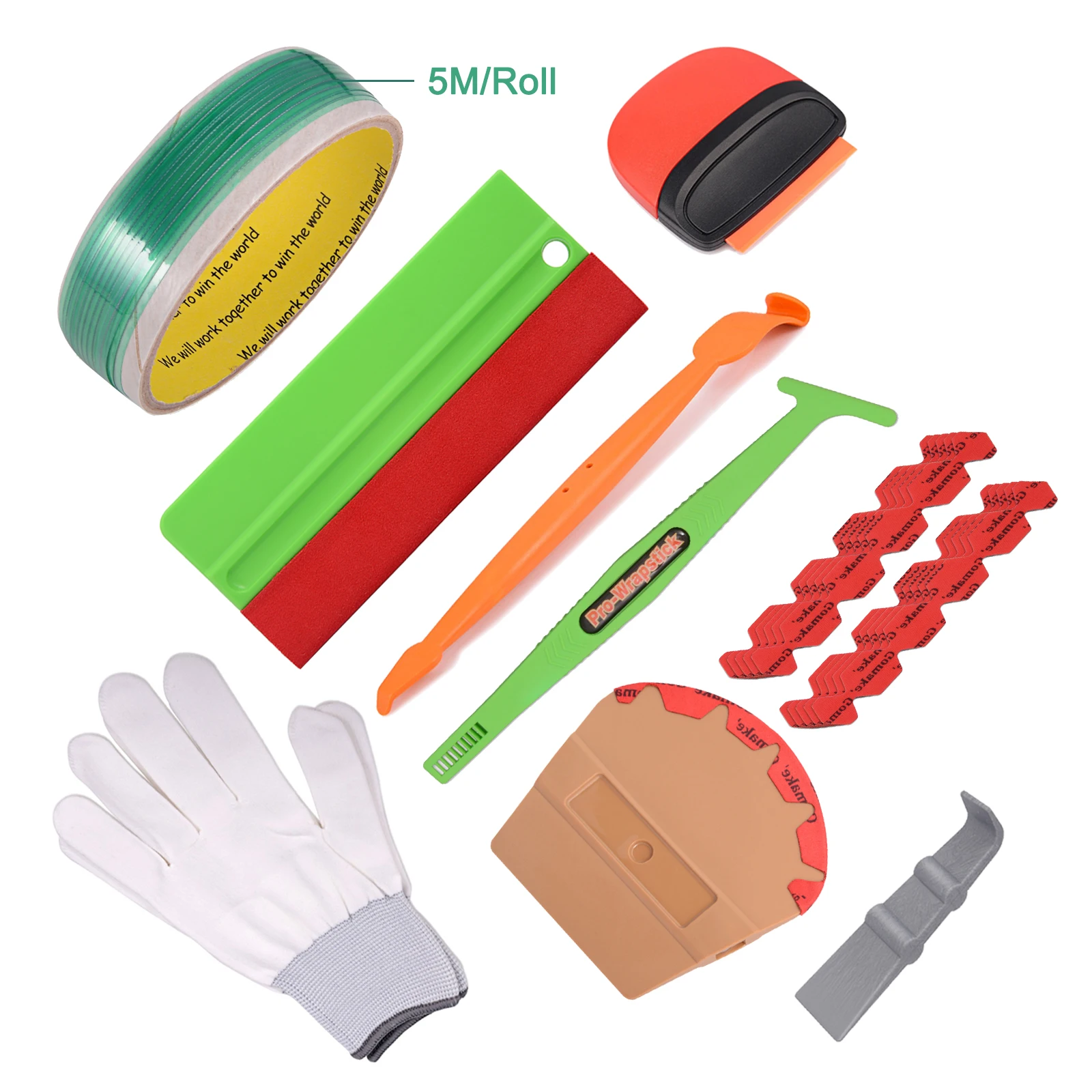 

EHDIS Vinyl Covering Film Knifeless Cutting Tape Wrapping Car Razor Scraper Magnet Squeegee Carbon Fiber Window Tint Work Gloves