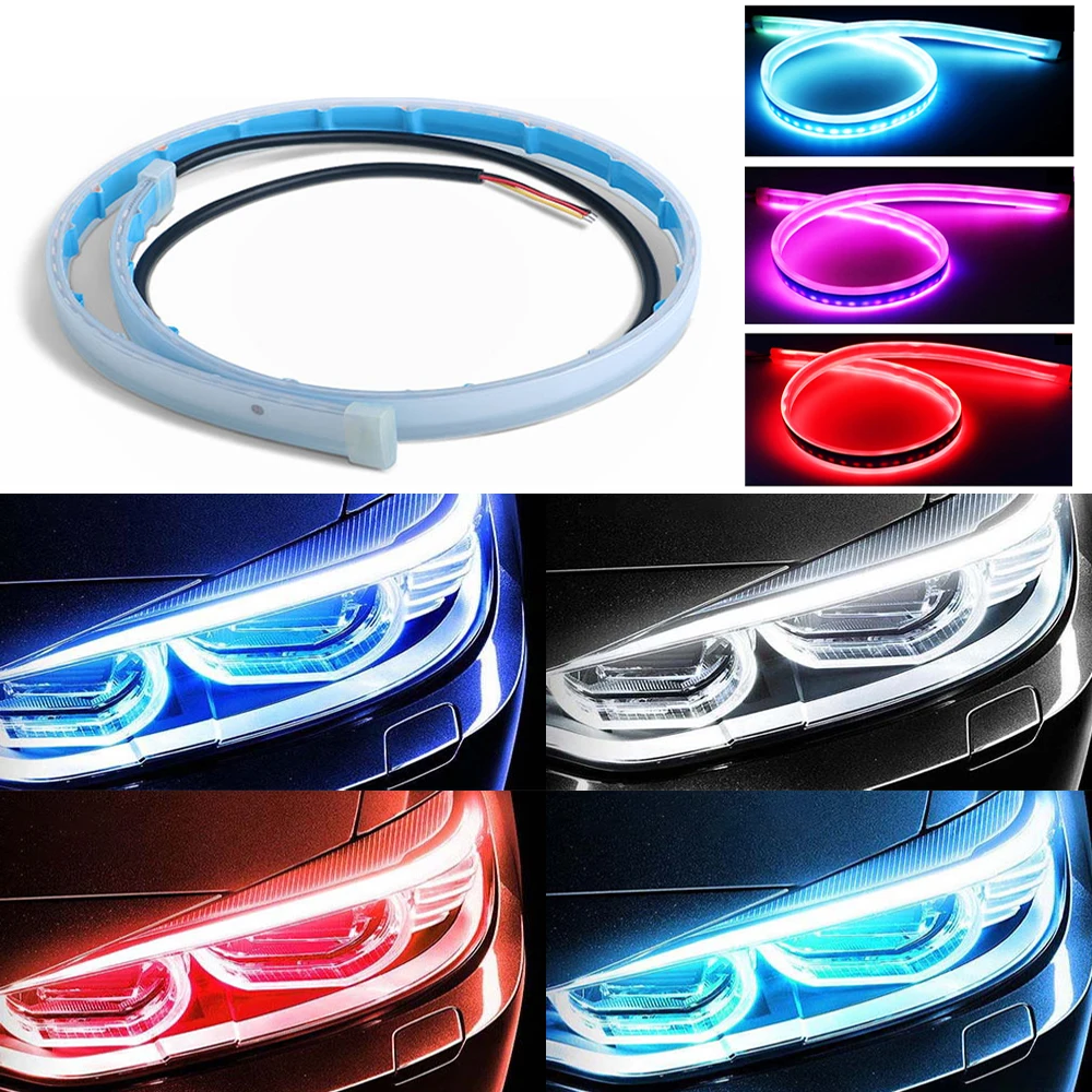 

2 шт., Автомобильные светодиодные ленты для дневных ходовых огней, 12 В