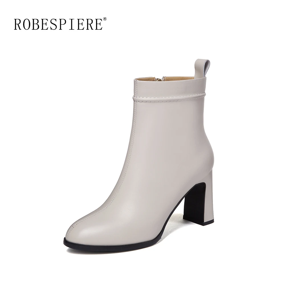 ROBESPIERE/Повседневные ботильоны элегантная женская обувь в сдержанном стиле с