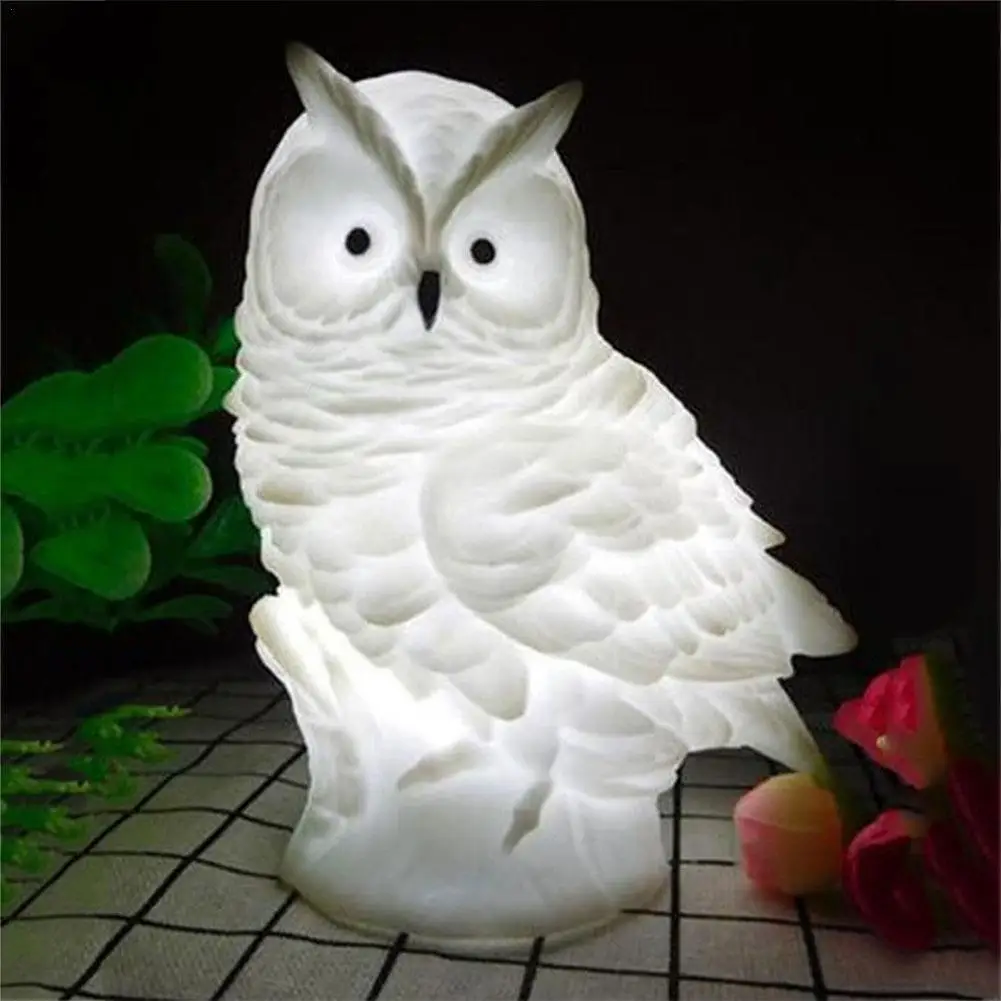 

Mini Owl LED Night Light Portable Cartoon Silicone Animal Bird Night Lamp Bedroom Bedside Lamp For Children Kids Baby Gift