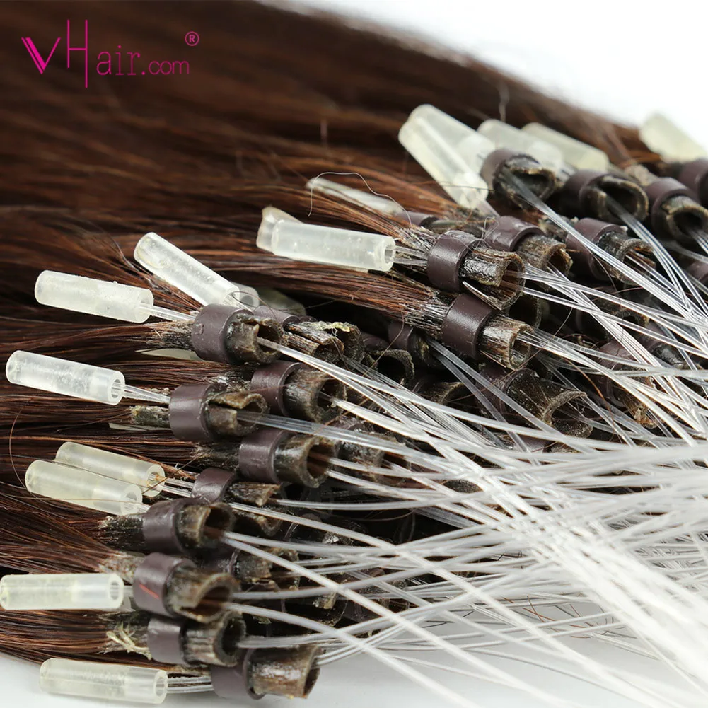 VHair волосы для наращивания на микро кольцах 16 дюймов 1 г/локон 100 г/упак.