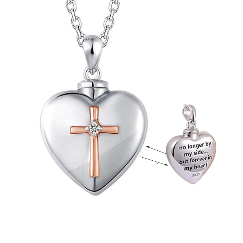 

1pc 316 Stainless Steel Heart Cremation Urn Necklace For Ashes Urn Jewelry Memorial Pendant With Fill Kit And Gift Velvet Bag