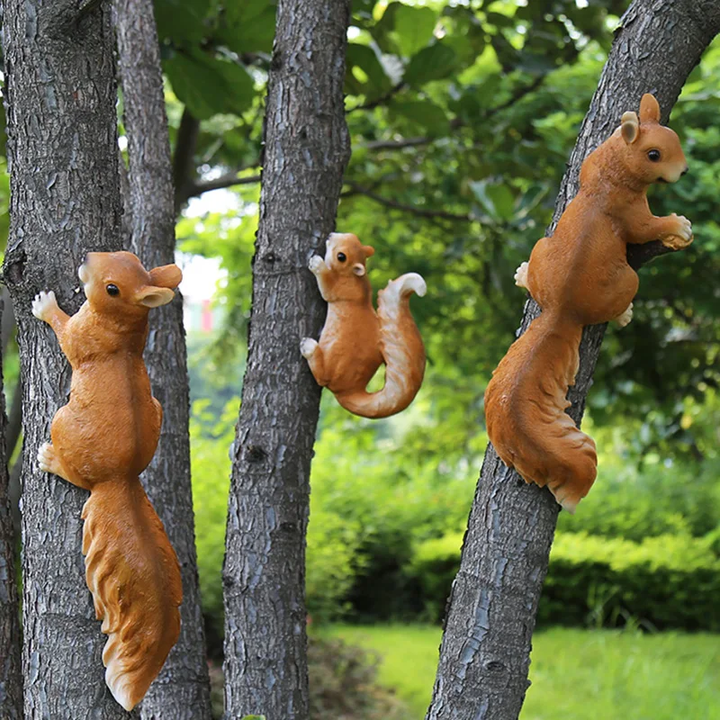 Креативное полимерное украшение для сада в виде белки аксессуары дома и улицы