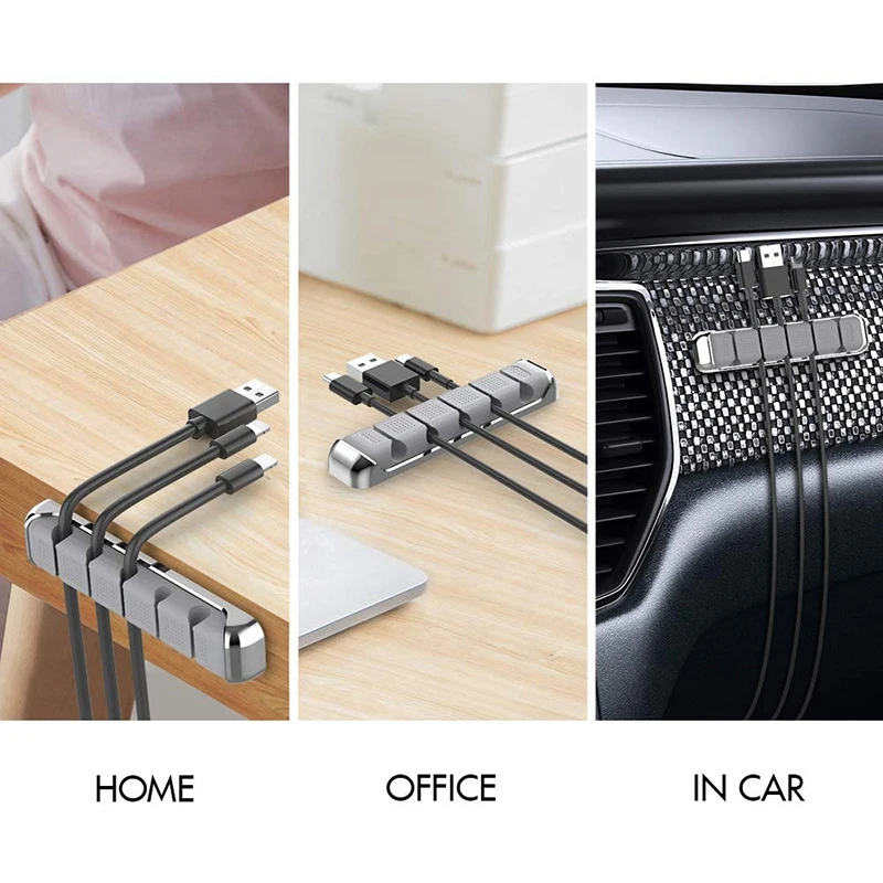 

Cable Clamp 5-Hole Position Cable Organizer Holder Desktop Cable Clamp for Fixing USB Cable/Power Cord/Wire