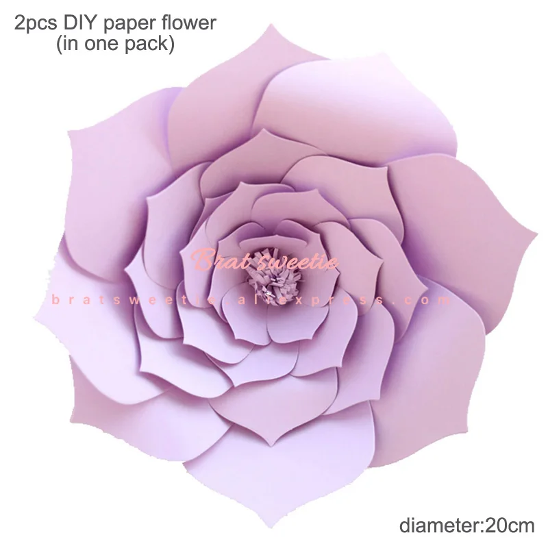 20cm s2 purple Вечерние бумажные цветы для настенного декора с изображением единорога, рога, ресниц, украшения для дня рождения и вечеринки, детский фон для фотосъемки своими руками - Цвет: 20cm s2 purple