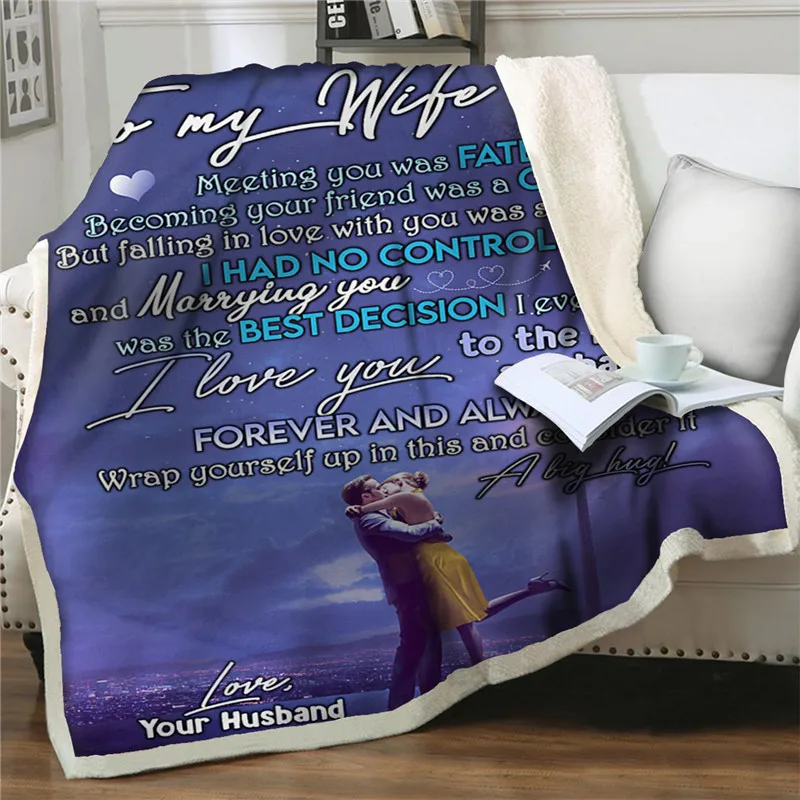 Letter To My Wife Blanket Soft Flannel Throw Blanket Ultra S