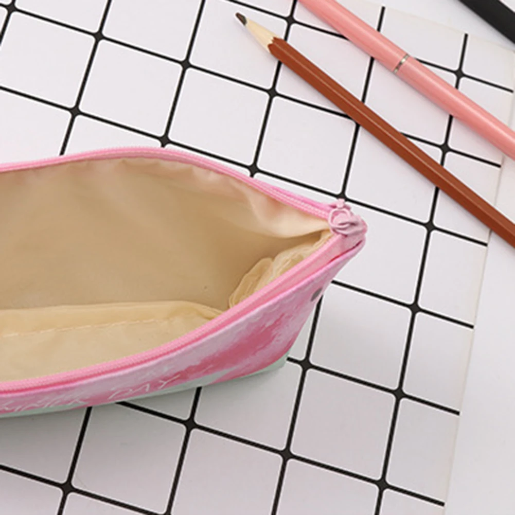 

Durable Lovely Strawberry High quality Faux Leather Pencil Case Bag Girls Stationery School Supplies