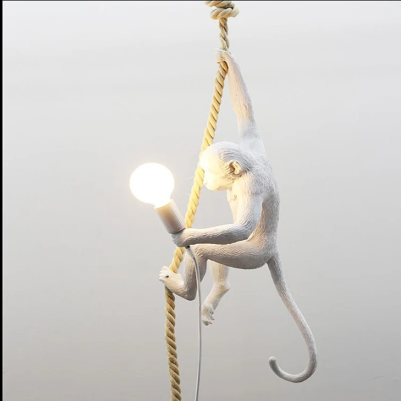 Потолочные светильники в виде обезьяны декоративная лампа для дома столовой