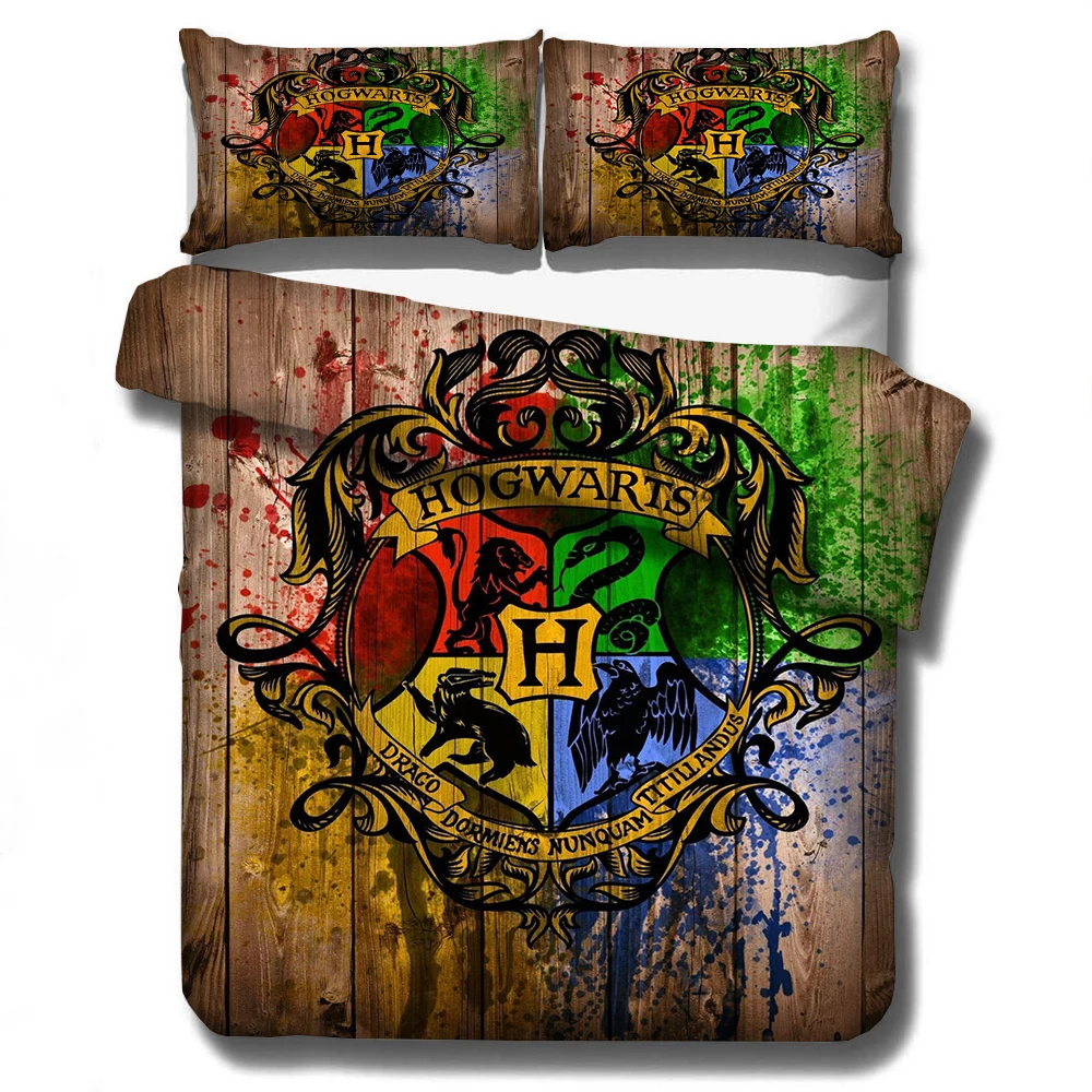 Новый мультяшный Поттер элегантный классический 3D комплект постельного белья с