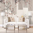 3D обои для стен, Новый китайский стиль, цветение сливы, элегантные чернила, пейзаж, домашнее искусство, Декор, спальня, живопись, дизайны, роспись на заказ