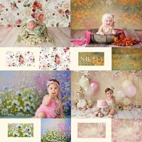 oil painting floral photography backdrop flower portrait photo shoot background for photo booth studio newborn 1st birthday prop
