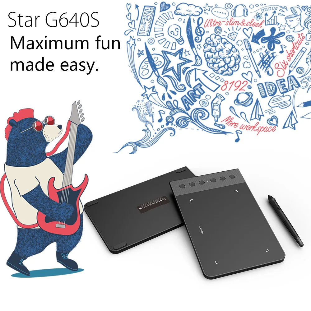 XP-Pen Star G640S графический планшет для рисования планшет цифровая ручка для OSU! Со стилусом 8192 давления для Android