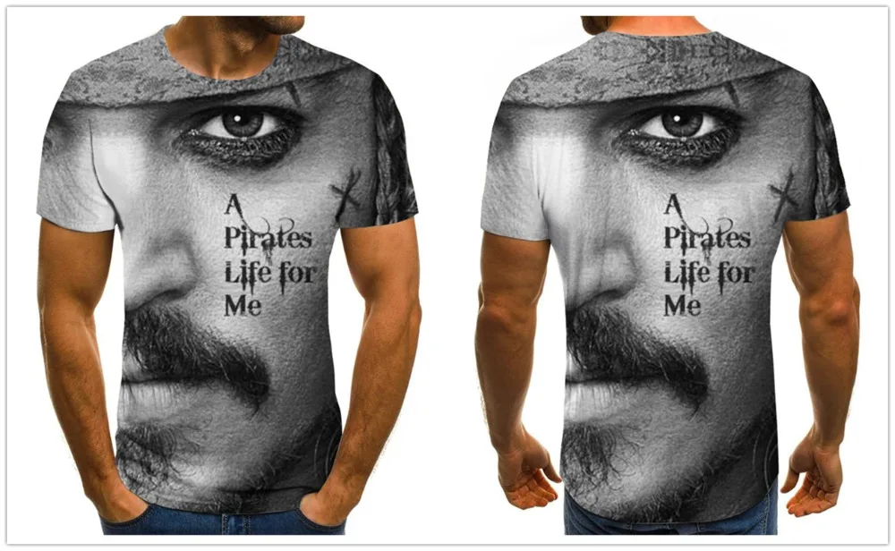 

New movie icon character theme men's T-shirt fashion street top 3D printing fashion casual short-sleeved summer sports round nec