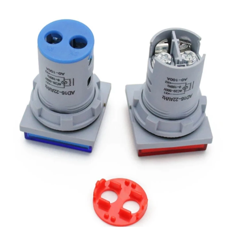 

3 in 1 AC 60-500V Digital Voltmeter Ammeter HZ Hertz Frequency Meter 22mm Current Voltage Indicator LED Tester