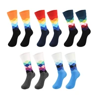 mens and womens socks gradually change color hip hop fashion trend casual hosiery life wear match hosiery